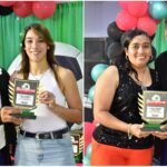 Carla Fernández y Yanel Farías, las goleadoras del valle central, fueron premiadas en la «Cena de Botineros»