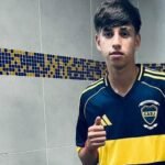 Valentín Herrera hizo su primer gol en Boca y ahora está en Estados Unidos jugando un torneo
