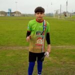 Thiago Méndez está atajando en el tradicional torneo «Sueño Celeste» en Rafaela